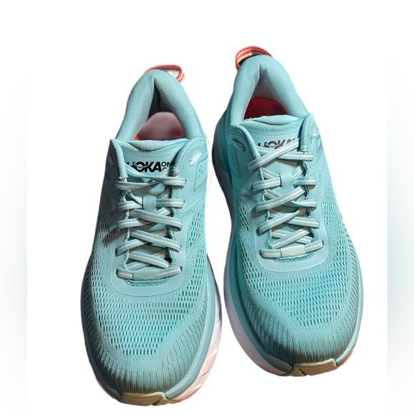 Hoka One One Bondi 7 Running Shoes Teal Aqua Women’s 8.5 Perfect shoes - Picture 3 of 7